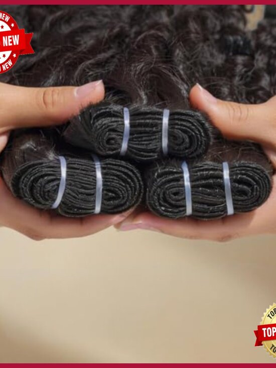 22 Inch Human Hair Extensions 3C4A Water Wave Spiral Curly Quick Weave main image 4